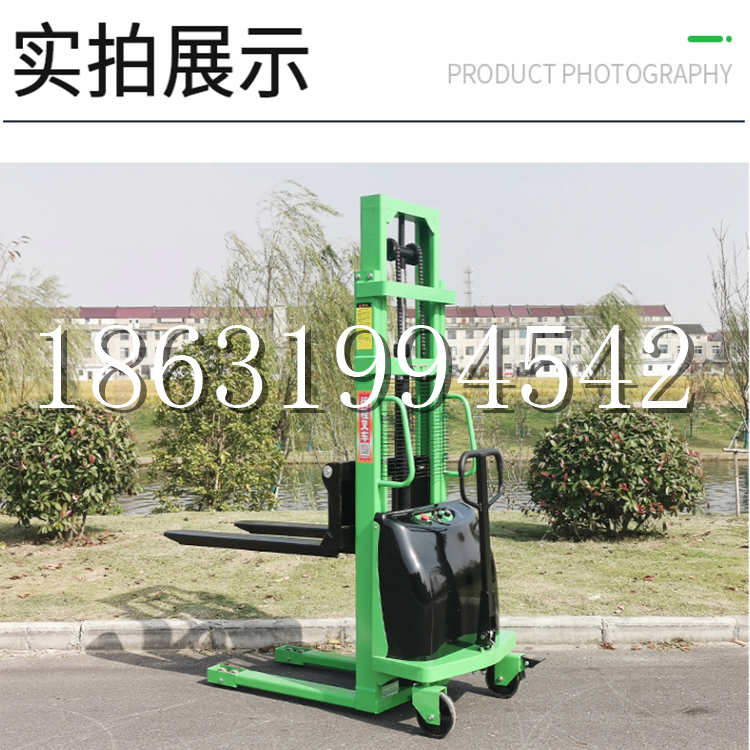 陇县电动叉车堆高车液压铲车电瓶1吨2吨站驾步行式小型全自动叉车